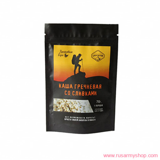 Рационы питания, готовые блюда Сплав Сублимированное блюдо Каша гречневая со сливками 70 гр. (Здоровая Еда)