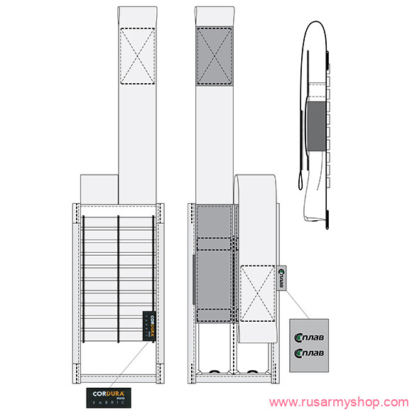Подсумки Сплав Блок из 2 подсумков под маг. ПП на лип.