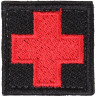Нашивки сувенирные Сплав Нашивка Крест медицинский чёрный фон