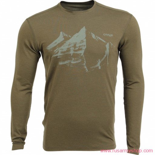 &quot;Saxon&quot; Merino wool long sleeves t-shirt SPLAV