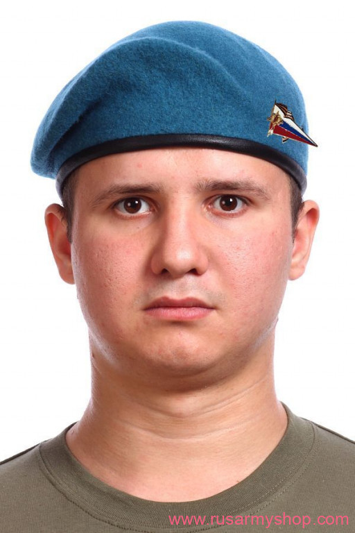 Russian army original VDV beret with &quot;ugolok&quot; and &quot;kokarda&quot; FULL VDV set