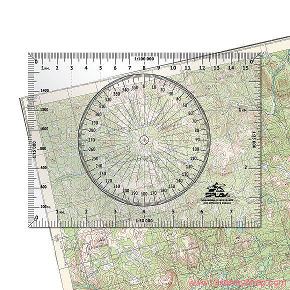 Бивуак, аксессуары Сплав Линейка для ориентирования