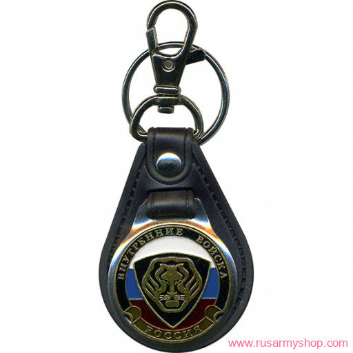 Брелоки сувенирные Сплав Брелок Россия Внутренние войска Лев
