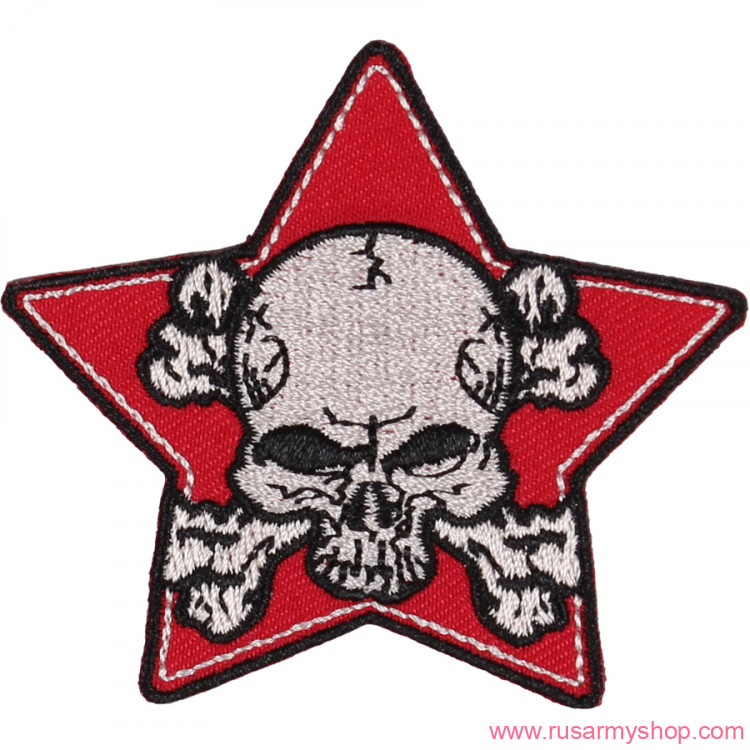 Нашивки-термоаппликация Сплав Термонаклейка -1364 Череп в звезде