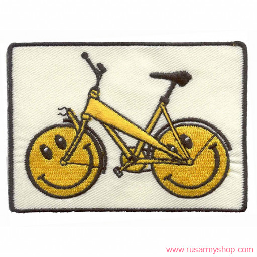Нашивки-термоаппликация Сплав Термонаклейка -0746 Велосипед со смайликами