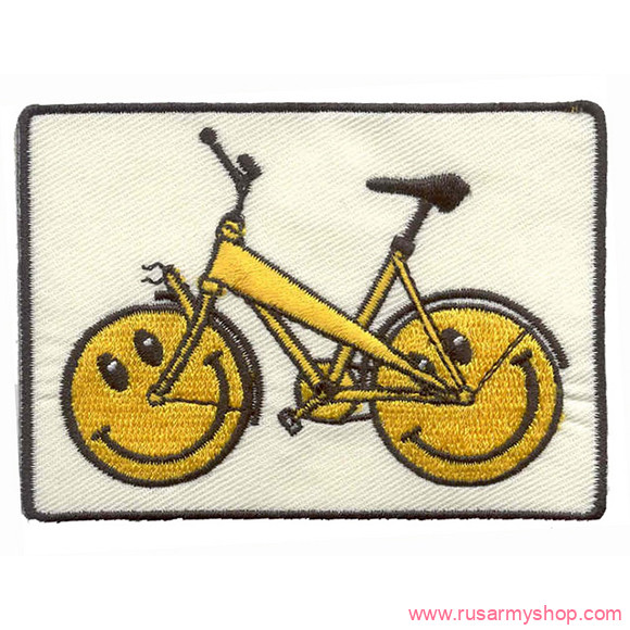 Нашивки-термоаппликация Сплав Термонаклейка -0746 Велосипед со смайликами
