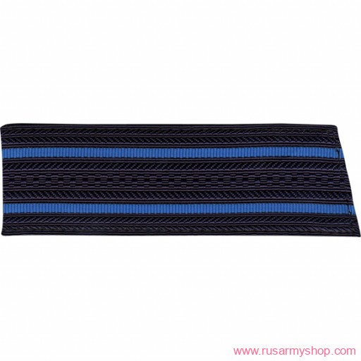 Погоны со скосом Сплав Погоны ОВ синие 2 голубых просвета