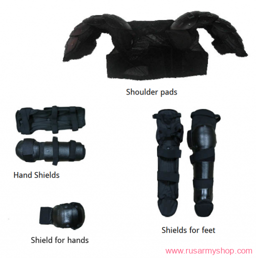 Russian Police OMON antiriot set shockproof shields used