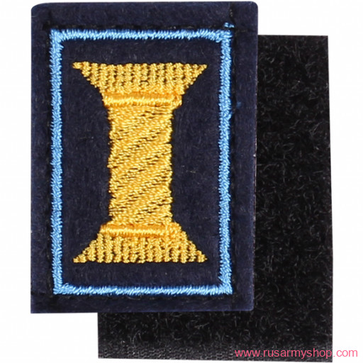 Эмблема петличная МО Сплав Офицерского состава фон синий