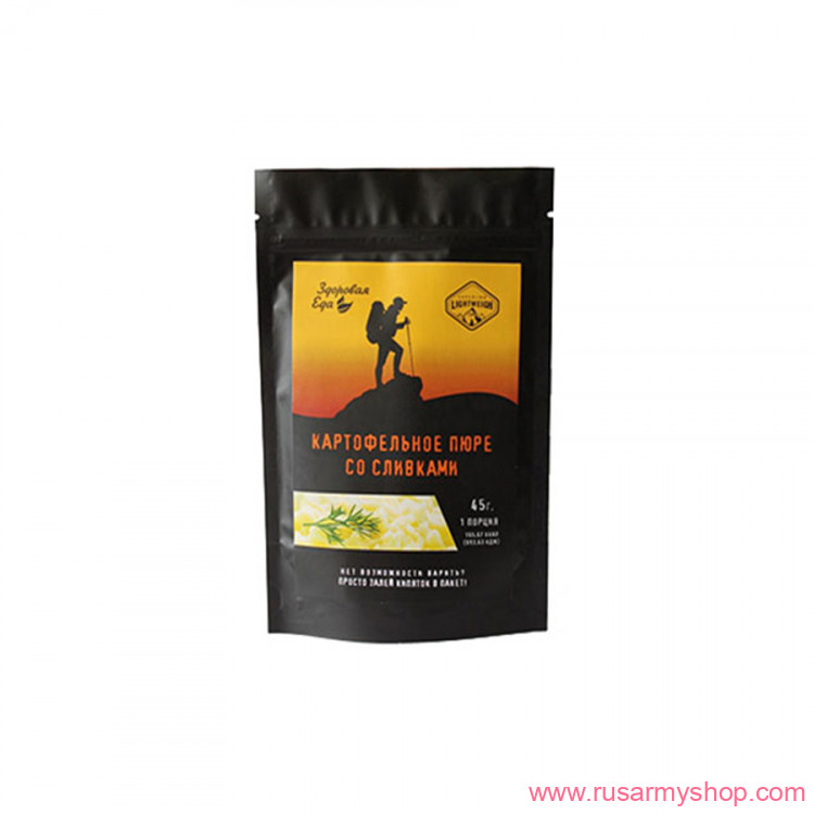 Рационы питания, готовые блюда Сплав Сублимированное блюдо Картофельное пюре со сливками 45 гр. (Здоровая Еда)