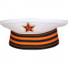 Головные уборы сувенирные Сплав Бескозырка сувенирная Георгиевская лента белая
