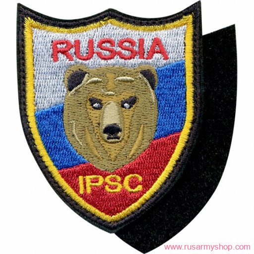 Нашивки сувенирные Сплав Нашивка Федерация практической стрельбы России медведь