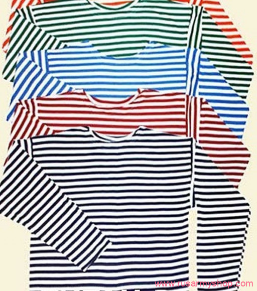 Telnyashka striped T-shirt long sleeves (striped green, blue, black, maroon)