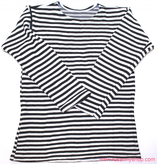 Telnyashka striped T-shirt for winter, warm and double knit 100% cotton