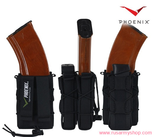 Quick Mag pouch combined for 1 M/AK and 1 pistol mags (black) PHOENIX RME