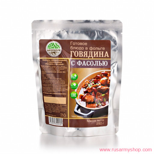 Рационы питания, готовые блюда Сплав Блюдо &quot;Говядина с фасолью&quot;