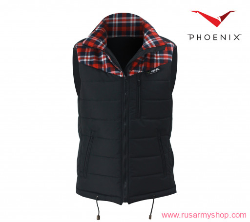 Buffalo vest insulated (black and red) PHOENIX RME