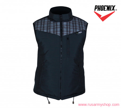 Buffalo vest insulated (black and grey) PHOENIX RME