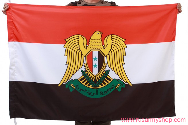 Флаг Сирии с гербом