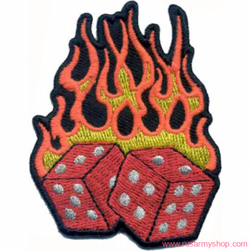 Нашивки-термоаппликация Сплав Термонаклейка -0036 Кубики в огне