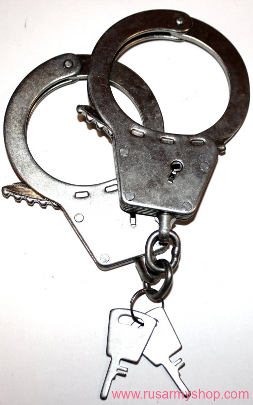 Russian Police original handcuffs BRS-2 with two key (galvanaized and black)