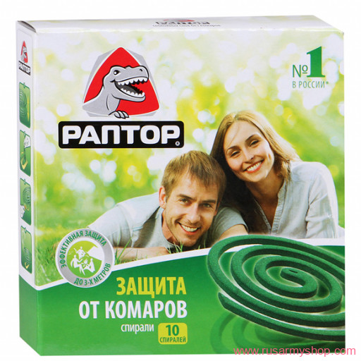 Бивуак, аксессуары Сплав Спирали от комаров &quot;Раптор&quot; 10шт.