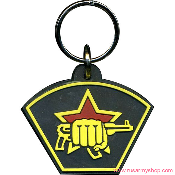 Брелоки сувенирные Сплав Брелок Кулак с автоматом