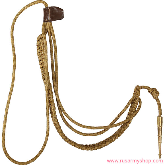 Ремешки на фуражку, аксельбанты и прочее Сплав Аксельбант офицерский с 1 наконечником