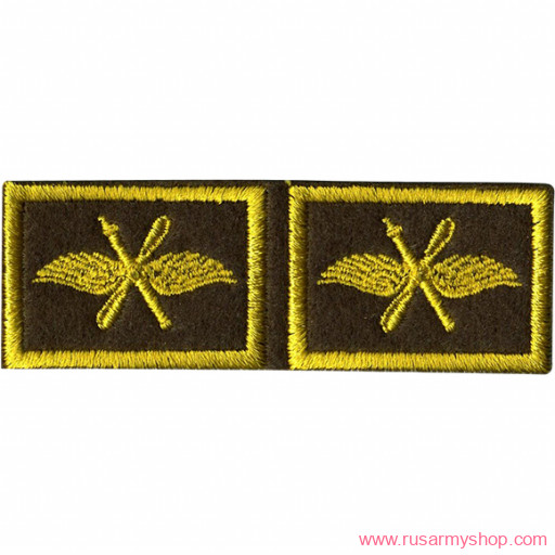 Эмблема петличная МО Сплав ВВС нового образца с пушкой