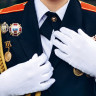 Russian army officer ceremonial white gloves