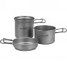 Посуда Сплав Набор титановой посуды 2 кастрюли, 1 сковородка